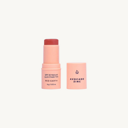 Avocado Zinc SPF 50 Natural Lip & Cheek Tint - Red Earth